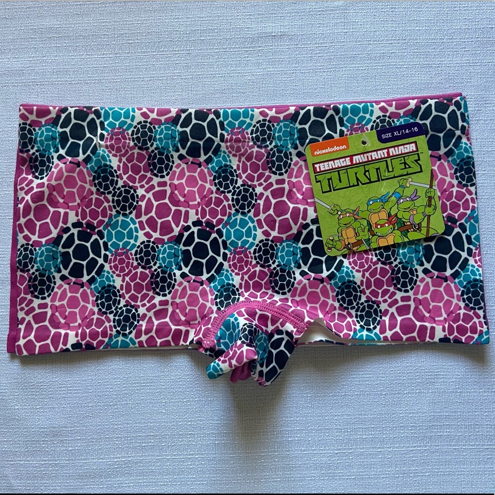 Nickelodeon Teenage Mutant Ninja Turtles 2 Piece Boy Shorts For Girls-XL/14-16